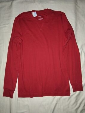 Primary Long-Sleeve Crewneck Shirt in Red